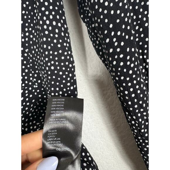 Free People Blake One Shoulder Maxi Dress Size 4 Polka Dot Aline Cocktail - Picture 6 of 13